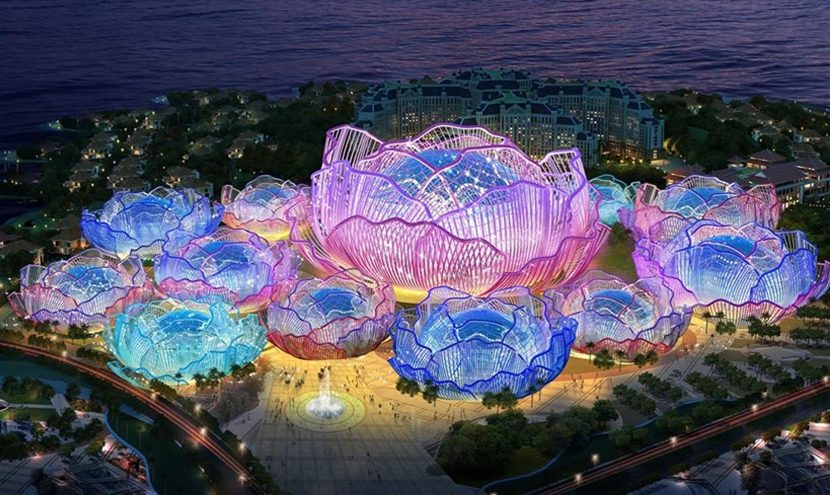 Ocean Flower Island lighting project, Hainan